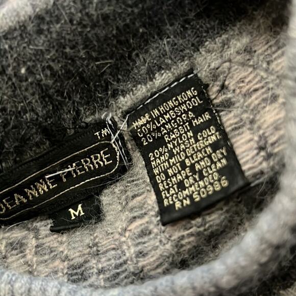 JEANNE PIERRE‎ LAMBSWOOL BLEND SWEATER SIZE M - Picture 6 of 7